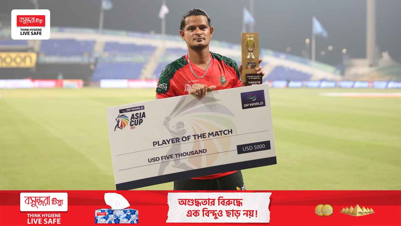 ৩৯ ম্যাচে ৫ বার সেরা, সাকিবের পরেই নাসুম