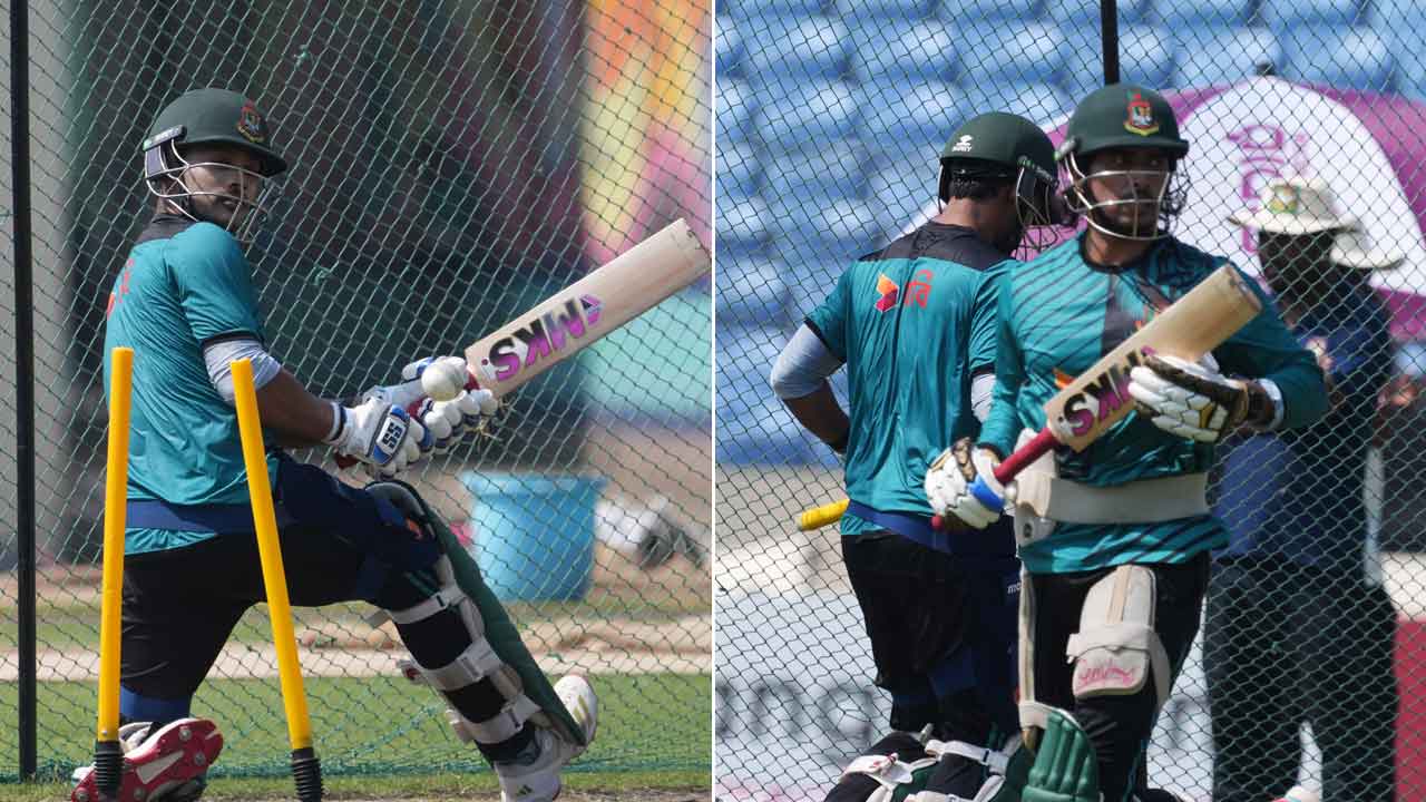 ‘ক্যাচিং ব্যাট’ দিয়ে কেন ব্যাটিং অনুশীলনে সৌম্য-শান্তরা