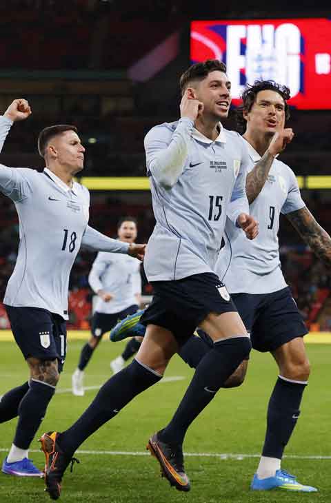 ভালভার্দের ইনজুরি টাইমের পেনাল্টিতে পরাজয় এড়াল উরুগুয়ে